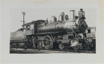 (TRAINS--PENNSYLVANIA RAILROAD) A binder assembled by the artist Lewis Smith with approximately 280 snapshots of steam locomotives.